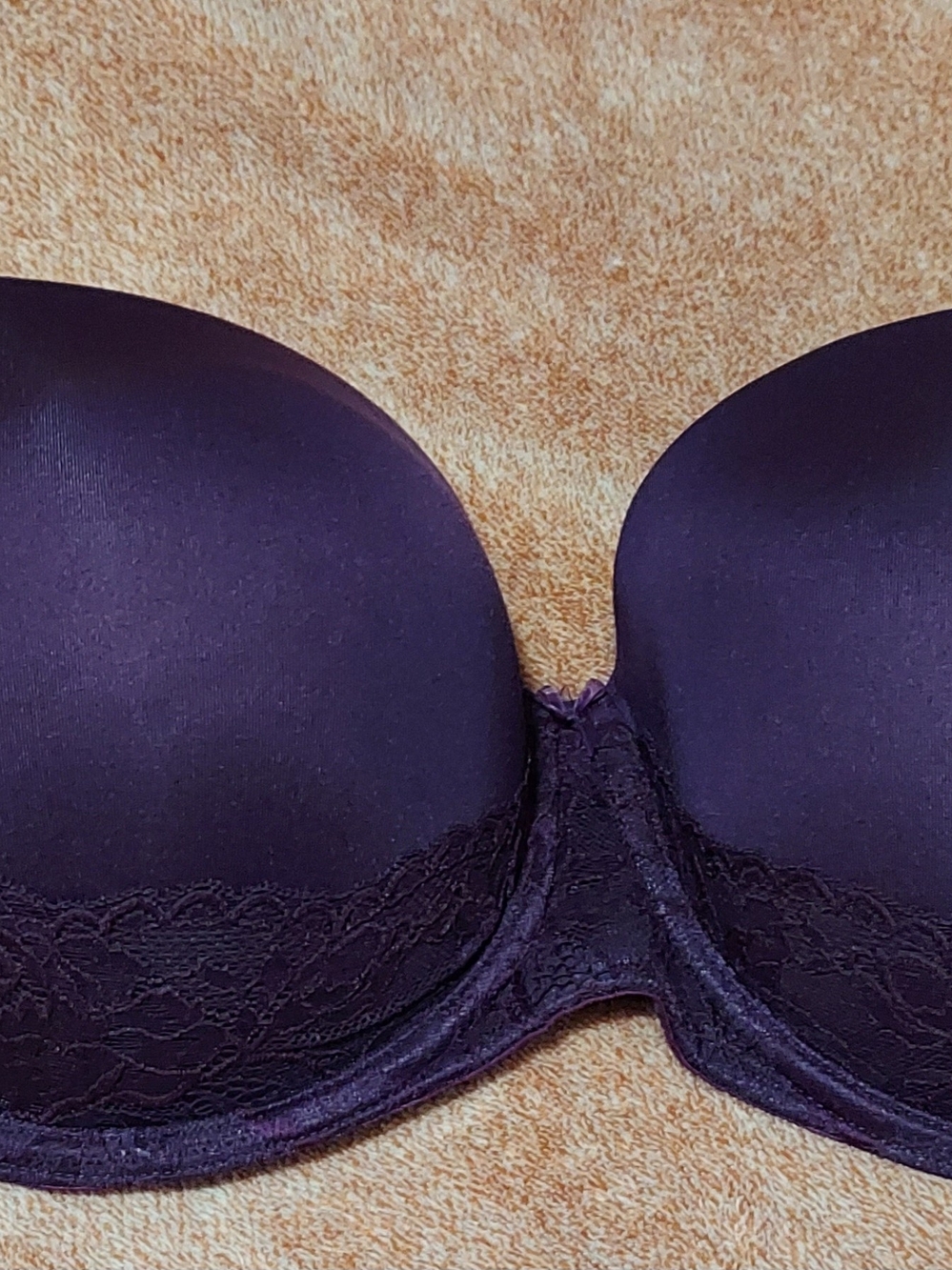 Purple Lace-Trim Strapless Bra - Women Intimates